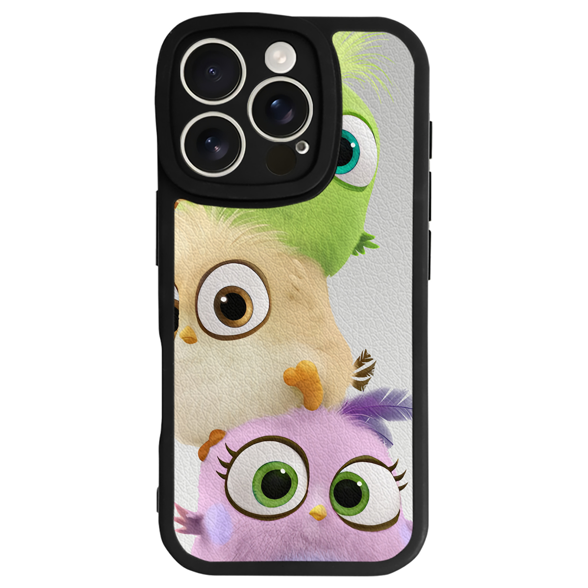 （画像用） Angry Birds アングリーバード 【iPhone 16シリーズ対応】シリコンスマホケース（レザー調） 材質：シリコン